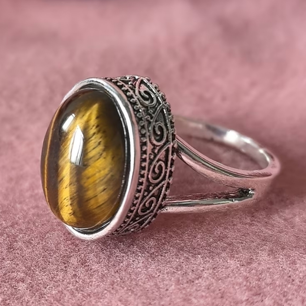 Tiger Eye Cocktail Ring
